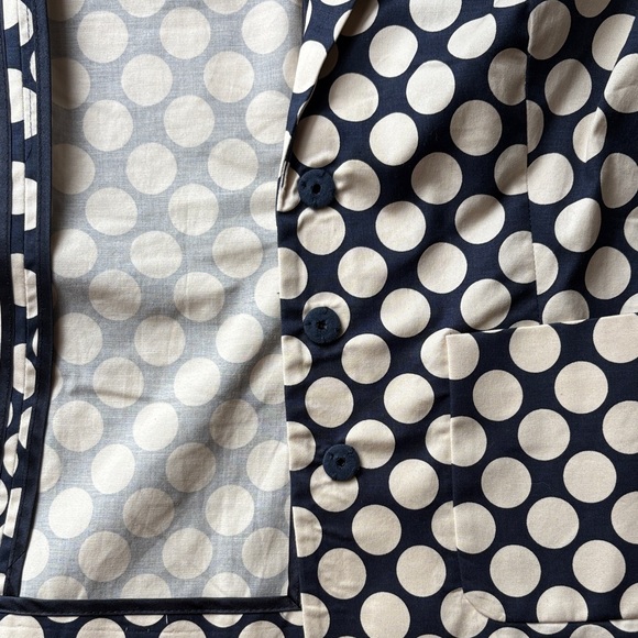 J. Crew Navy and Cream Polka Dot Blazer - Picture 3 of 5